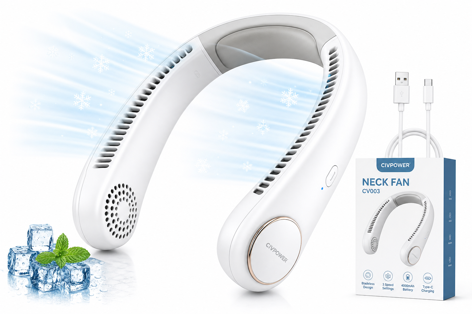 CIVPOWER Neck Fan Review: Quiet, Bladeless Cooling You Can Wear Anywhere