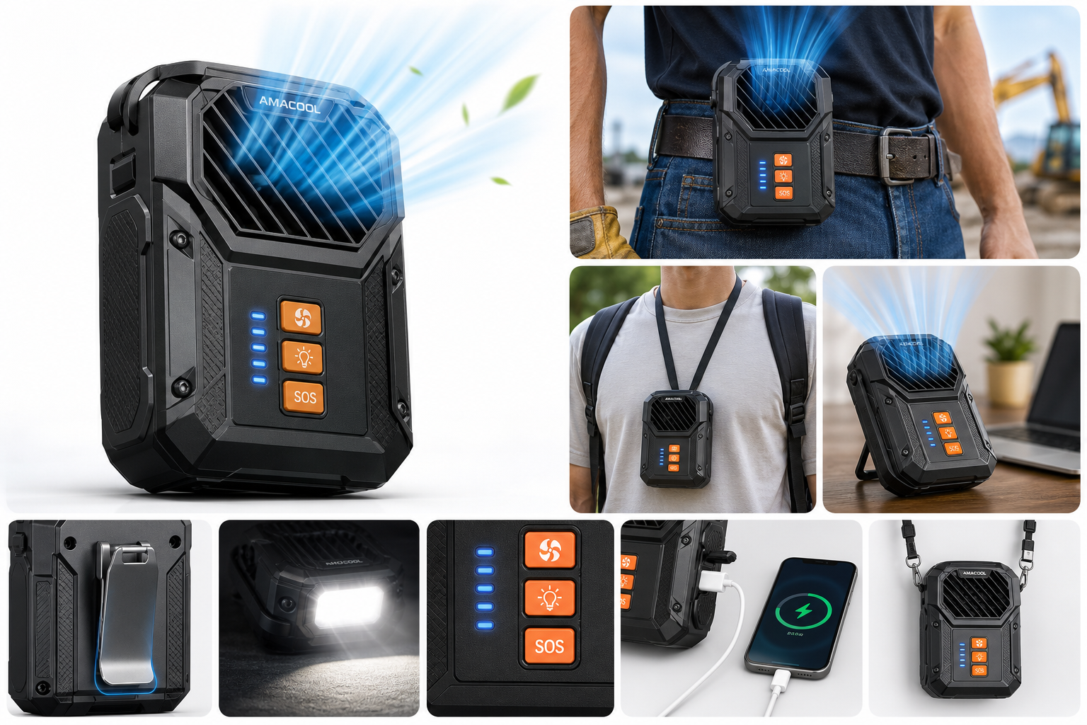 AMACOOL Portable Waist Fan Review: High-Capacity, Hands-Free Cooling for Work and Travel