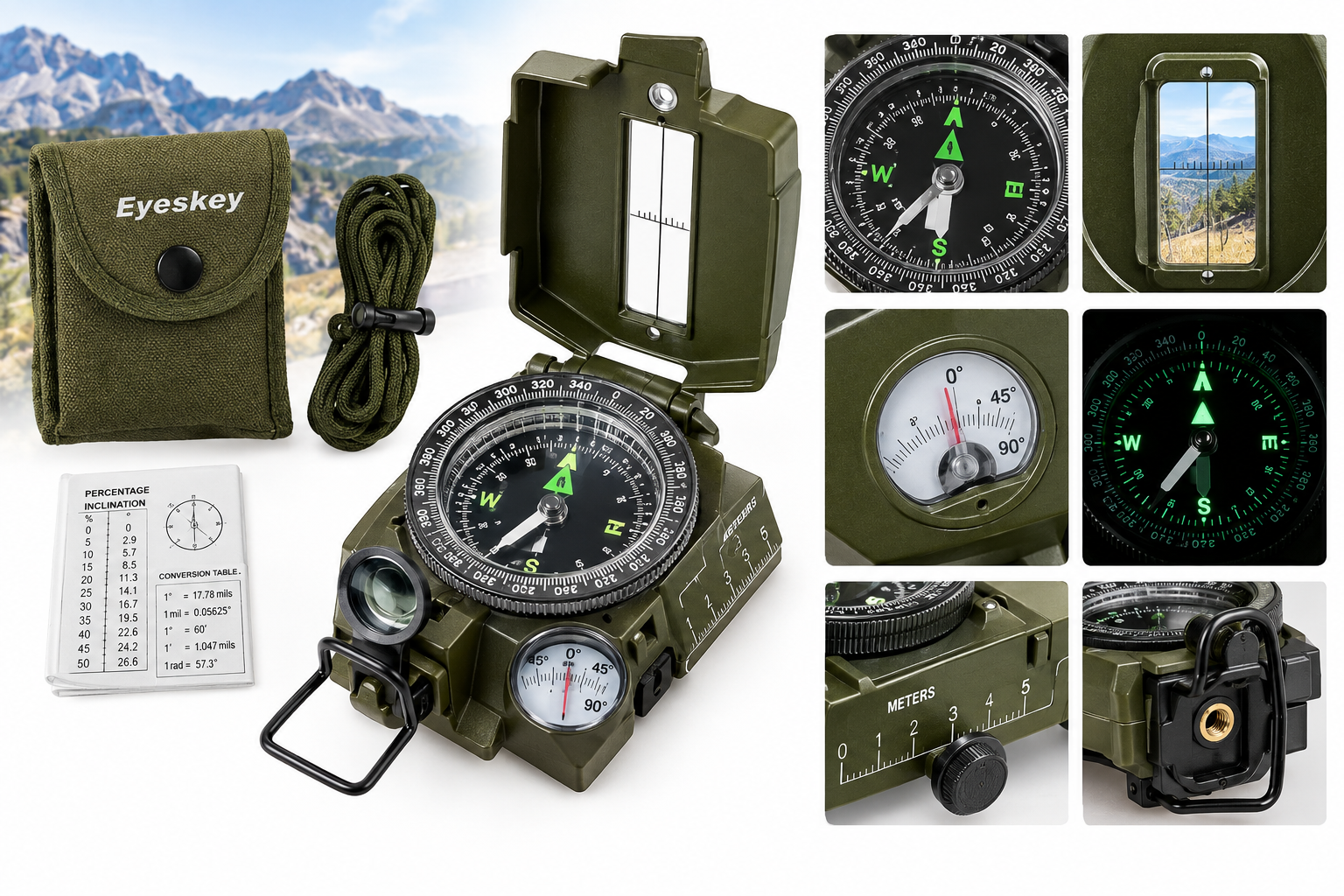 [Eyeskey Multifunctional Military Sighting Navigation Compass with Inclinometer](https://www.amazon.com/dp/B0CKXLC7DB): Detailed Review
